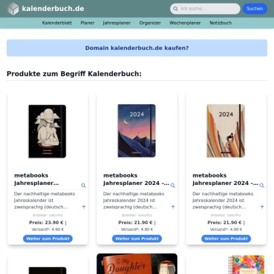 Screenshot kalenderbuch.de