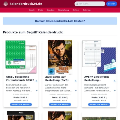 Screenshot kalenderdruck24.de