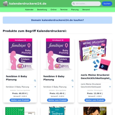 Screenshot kalenderdruckerei24.de