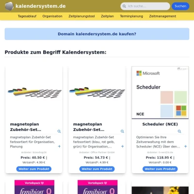 Screenshot kalendersystem.de