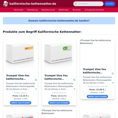 Screenshot kalifornische-kettennatter.de