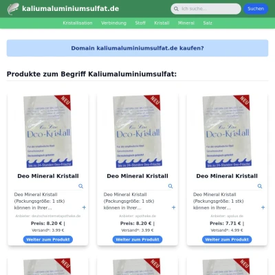 Screenshot kaliumaluminiumsulfat.de