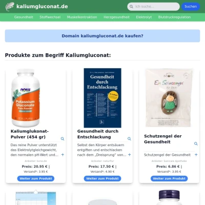 Screenshot kaliumgluconat.de