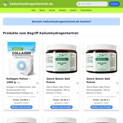 Screenshot kaliumhydrogentartrat.de