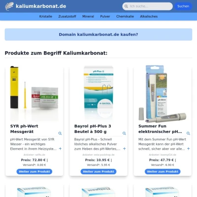 Screenshot kaliumkarbonat.de