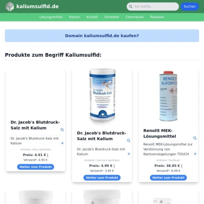 Screenshot kaliumsulfid.de