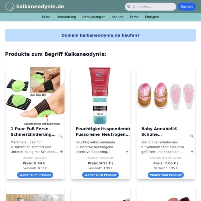 Screenshot kalkaneodynie.de