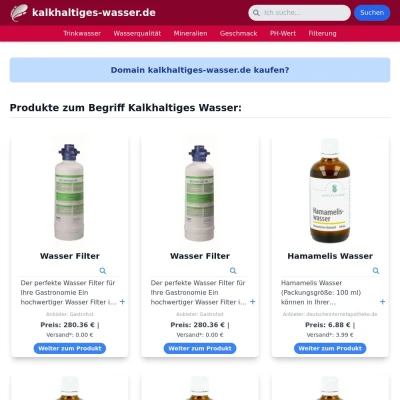 Screenshot kalkhaltiges-wasser.de