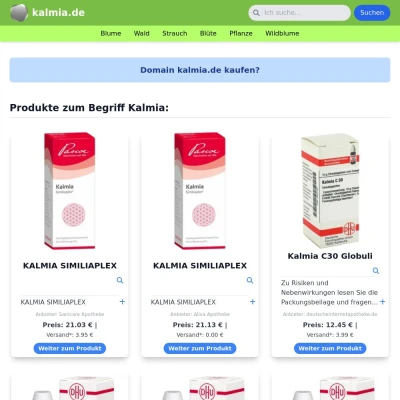 Screenshot kalmia.de