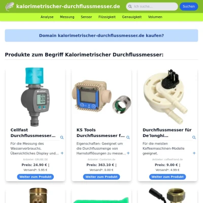 Screenshot kalorimetrischer-durchflussmesser.de