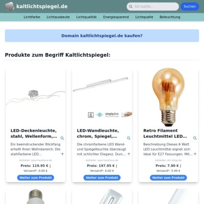 Screenshot kaltlichtspiegel.de