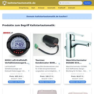 Screenshot kaltstartautomatik.de