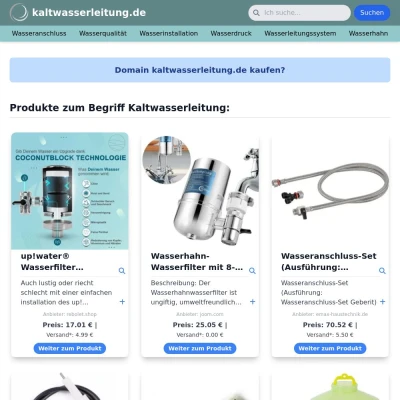 Screenshot kaltwasserleitung.de