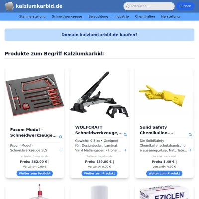 Screenshot kalziumkarbid.de