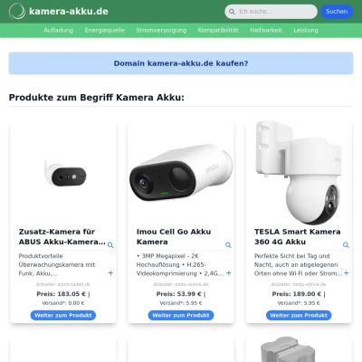 Screenshot kamera-akku.de