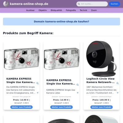 Screenshot kamera-online-shop.de