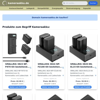 Screenshot kameraakku.de