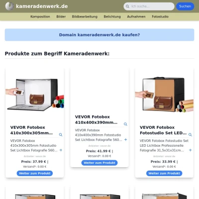 Screenshot kameradenwerk.de