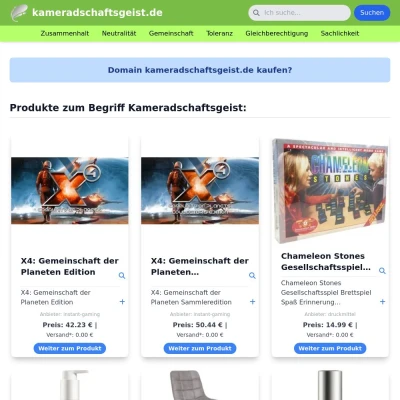 Screenshot kameradschaftsgeist.de