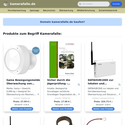 Screenshot kamerafalle.de