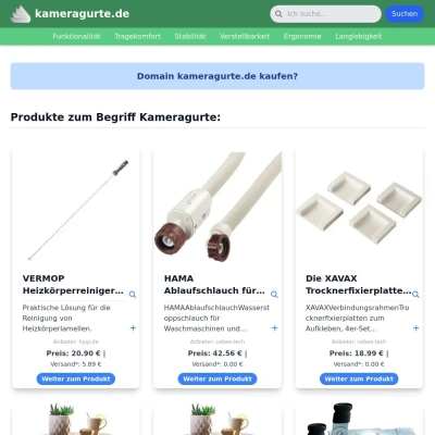 Screenshot kameragurte.de