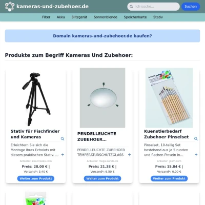 Screenshot kameras-und-zubehoer.de