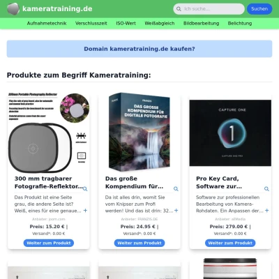 Screenshot kameratraining.de