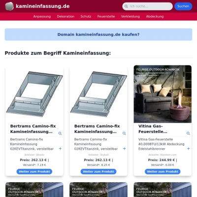 Screenshot kamineinfassung.de