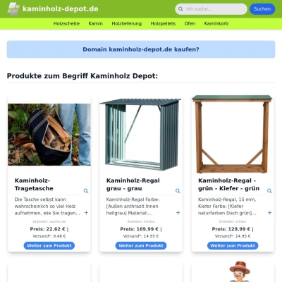 Screenshot kaminholz-depot.de