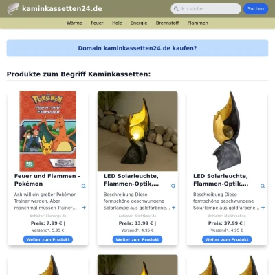 Screenshot kaminkassetten24.de