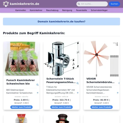 Screenshot kaminkehrerin.de