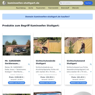 Screenshot kaminoefen-stuttgart.de