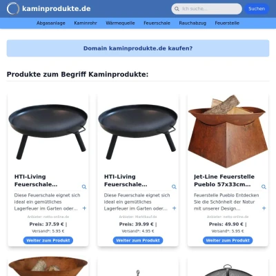 Screenshot kaminprodukte.de