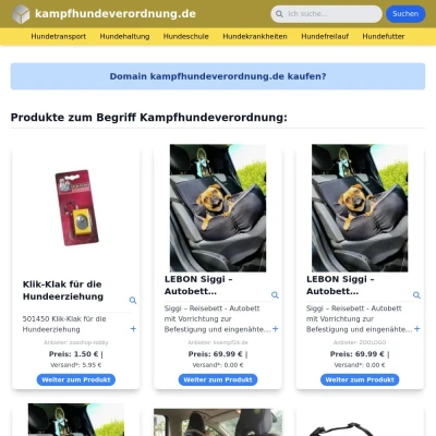 Screenshot kampfhundeverordnung.de