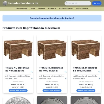 Screenshot kanada-blockhaus.de