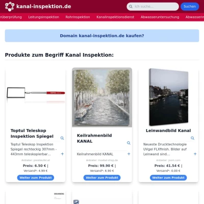 Screenshot kanal-inspektion.de