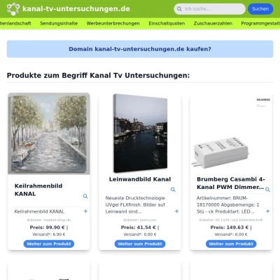 Screenshot kanal-tv-untersuchungen.de
