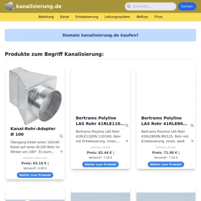 Screenshot kanalisierung.de