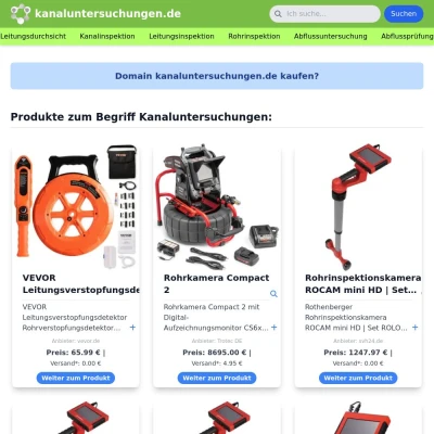 Screenshot kanaluntersuchungen.de