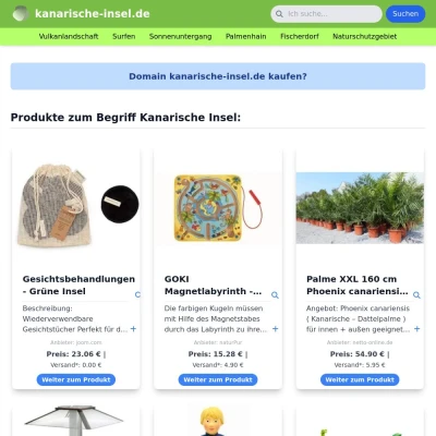 Screenshot kanarische-insel.de