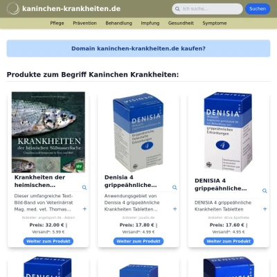 Screenshot kaninchen-krankheiten.de