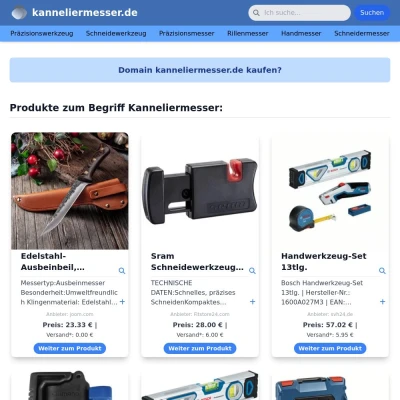 Screenshot kanneliermesser.de