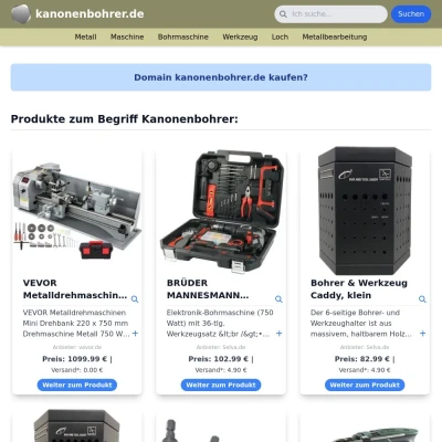 Screenshot kanonenbohrer.de