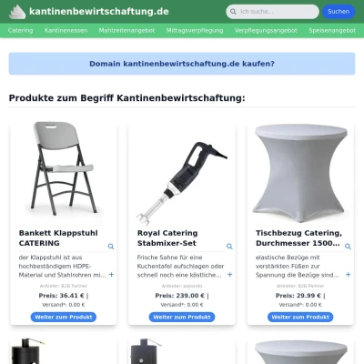 Screenshot kantinenbewirtschaftung.de