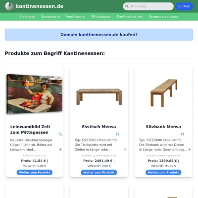 Screenshot kantinenessen.de