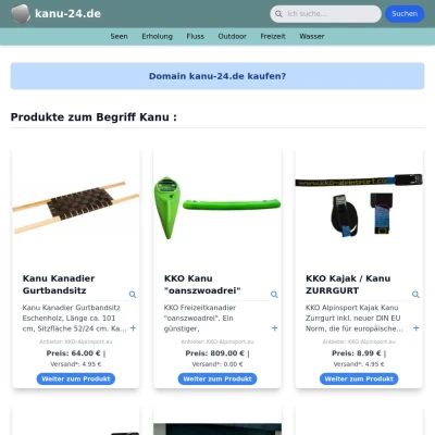 Screenshot kanu-24.de