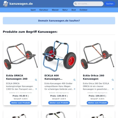 Screenshot kanuwagen.de