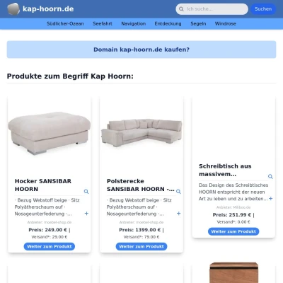 Screenshot kap-hoorn.de