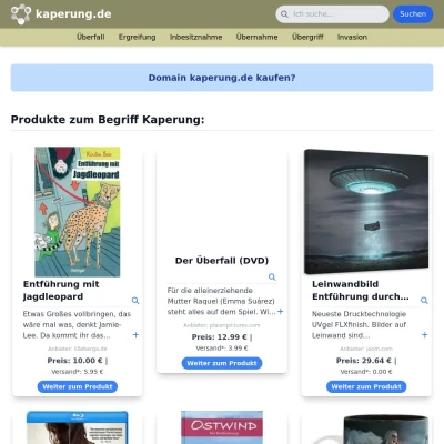 Screenshot kaperung.de