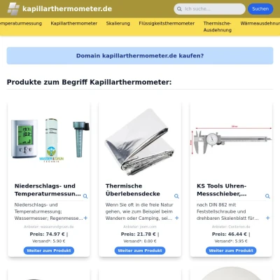 Screenshot kapillarthermometer.de